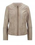 Designer-Lammnappalederjacke sand