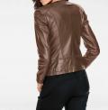 Designer-Lammnappalederjacke taupe