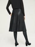 Designer-Lammnappalederrock schwarz