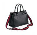 Designer-Leder-Handtasche schwarz