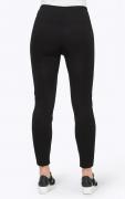 Designer-Leder-Stretchhose schwarz