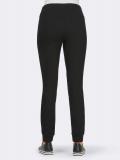 Designer-Lederimitat-Jerseyhose schwarz