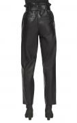Designer-Lederimitathose schwarz