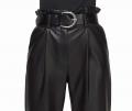 Designer-Lederimitathose schwarz