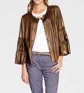 Designer-Lederimitatjacke cognac