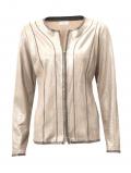 Designer-Lederimitatjacke sand-metallic