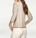 Designer-Lederimitatjacke sand-metallic