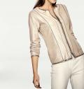 Designer-Lederimitatjacke sand-metallic