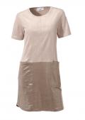 Designer-Lederimitatkleid sand-metallic