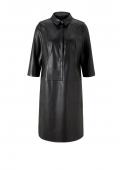 Designer-Lederimitatkleid schwarz