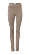 Designer-Lederimitatleggings taupe