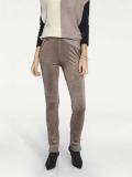 Designer-Lederimitatleggings taupe