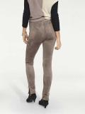 Designer-Lederimitatleggings taupe