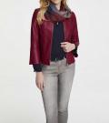 Designer-Lederjacke bordeaux