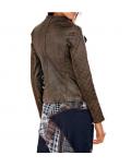 Designer-Lederjacke braun
