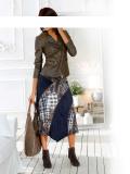 Designer-Lederjacke braun