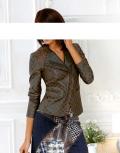 Designer-Lederjacke braun