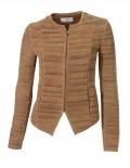 Designer-Lederjacke cognac