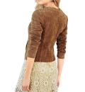 Designer-Lederjacke cognac