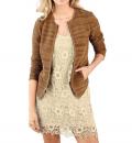 Designer-Lederjacke cognac