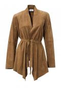 Designer-Lederjacke cognac