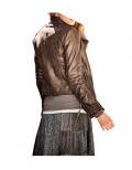 Designer-Lederjacke kupferbraun