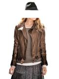 Designer-Lederjacke kupferbraun