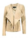 Designer-Lederjacke sand Gr. 40