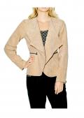 Designer-Lederjacke sand Gr. 40