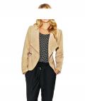 Designer-Lederjacke sand Gr. 40