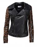 Designer-Lederjacke schwarz Leo