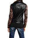 Designer-Lederjacke schwarz Leo