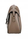 Designer-Ledertasche taupe