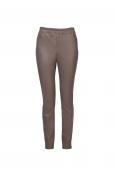 Designer-Leggings in Leder-Optik taupe