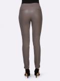 Designer-Leggings in Leder-Optik taupe