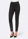 Designer-Leggings mit Lederimitat schwarz