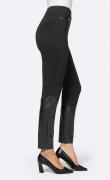 Designer-Leggings mit Lederimitat schwarz