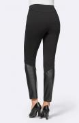 Designer-Leggings mit Lederimitat schwarz