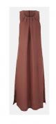 Designer-Leinenkleid rotbraun