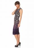 Designer-Leomuster-Kleid bunt