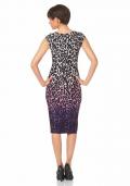 Designer-Leomuster-Kleid bunt