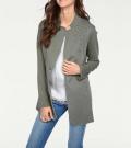 Designer-Longblazer mit Nieten oliv