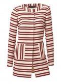 Designer-Longblazer rot-ecru