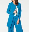 Designer-Longblazer türkis