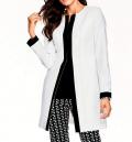Designer-Longblazer weiß-schwarz