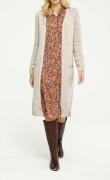 Designer-Longstrickjacke sand