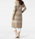 Designer-Longstrickjacke sand-ecru