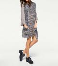 Designer-Longstrickweste grau