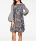 Designer-Longstrickweste grau