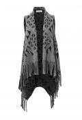 Designer-Longweste grau